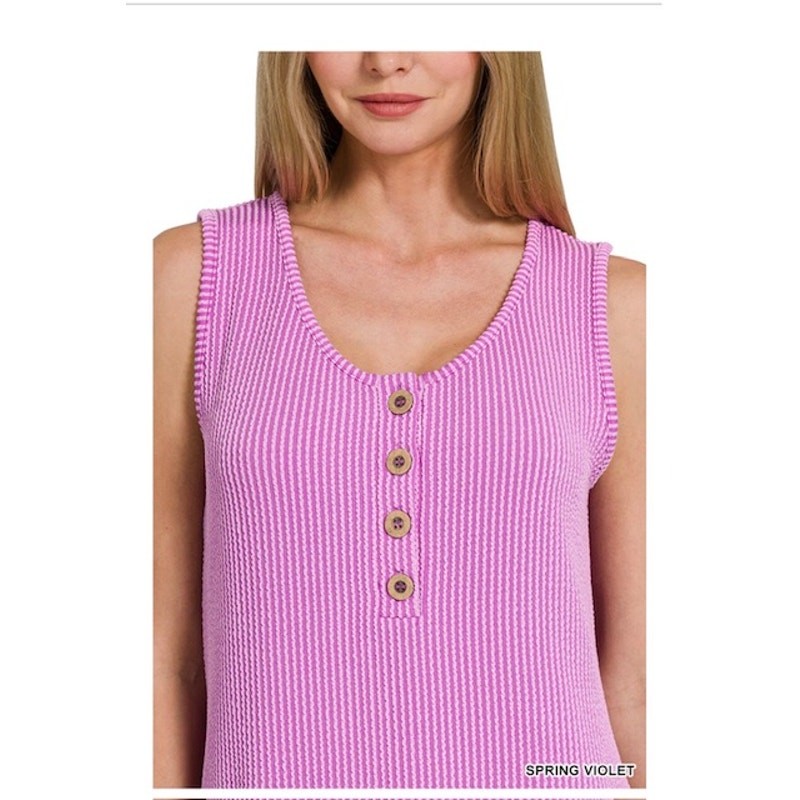 Zenana - Corded Rib Sleeveless Tank Mini Dress with Pockets - Small - Image 5