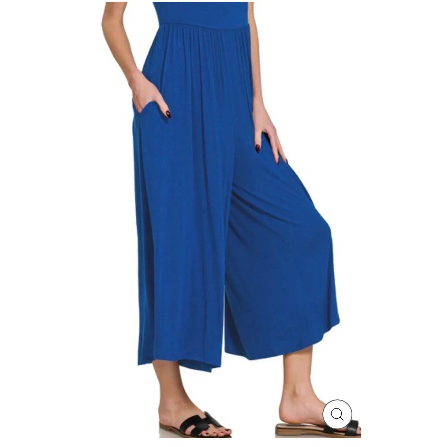 Zenana - Double Layered Short Sleeve Jumpsuit - Large - Image 5